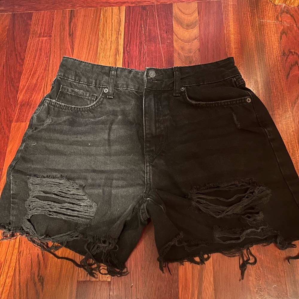 Black Jean Shorts